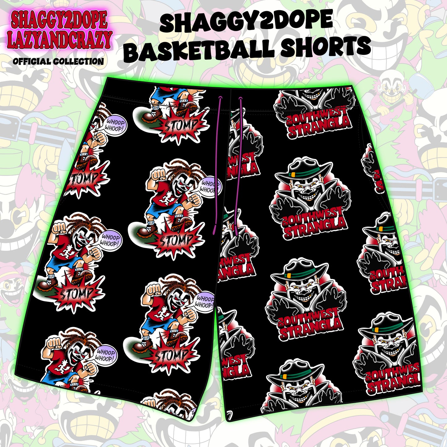 SHAGGY2DOPE BASKETBALL SHORTS (pre order)