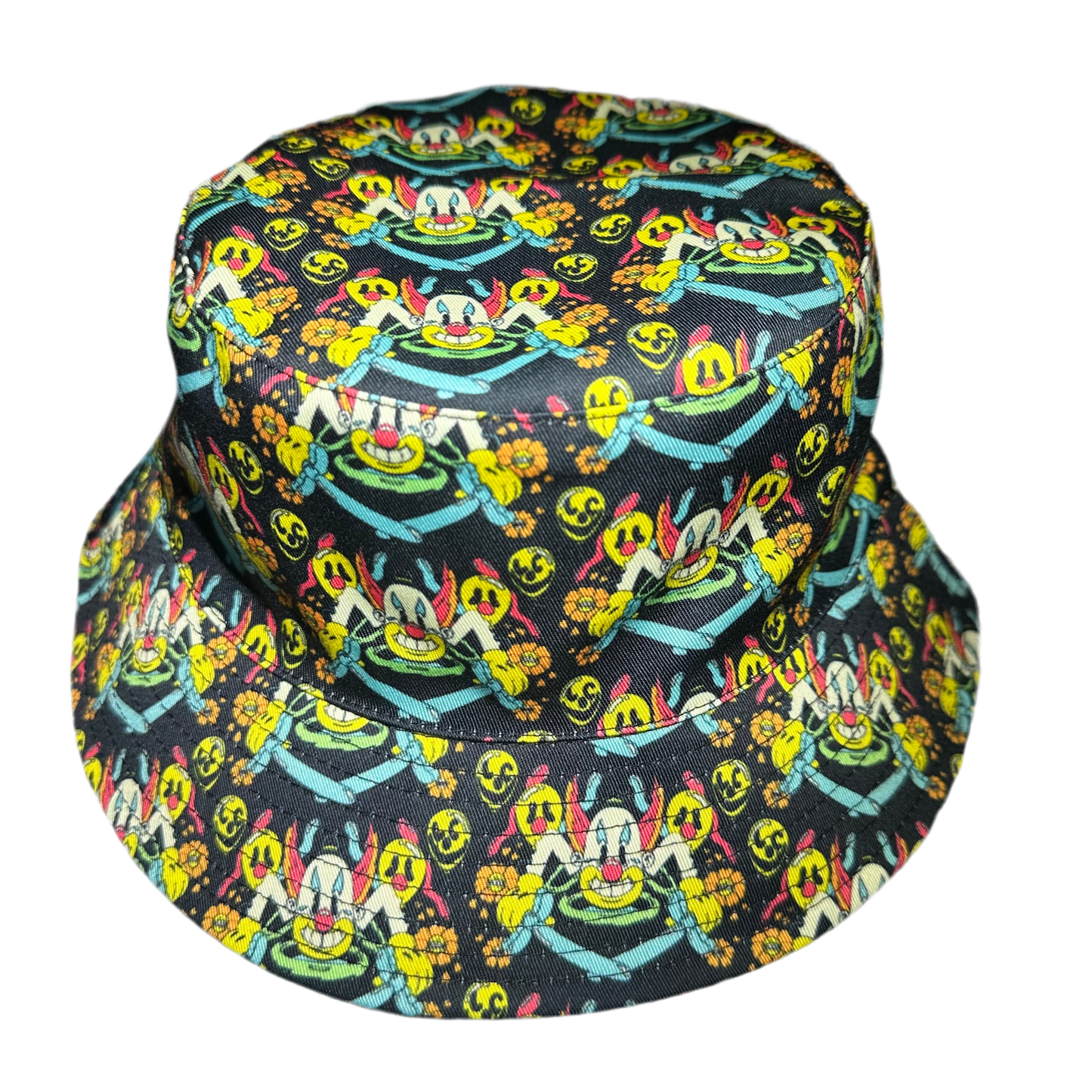 CRAZY CLOWN BUCKET HAT (ready to ship)