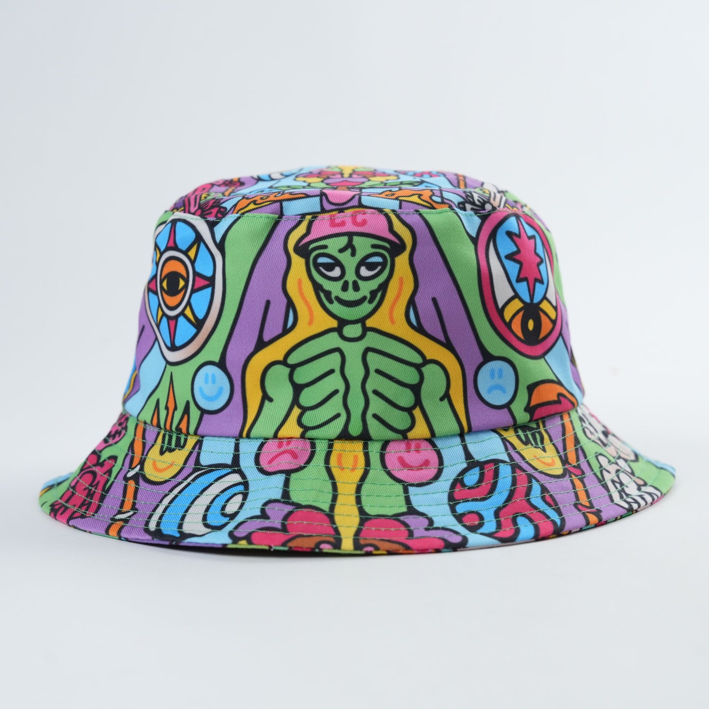 ALIEN SKELLY COFFEE BUCKET HAT