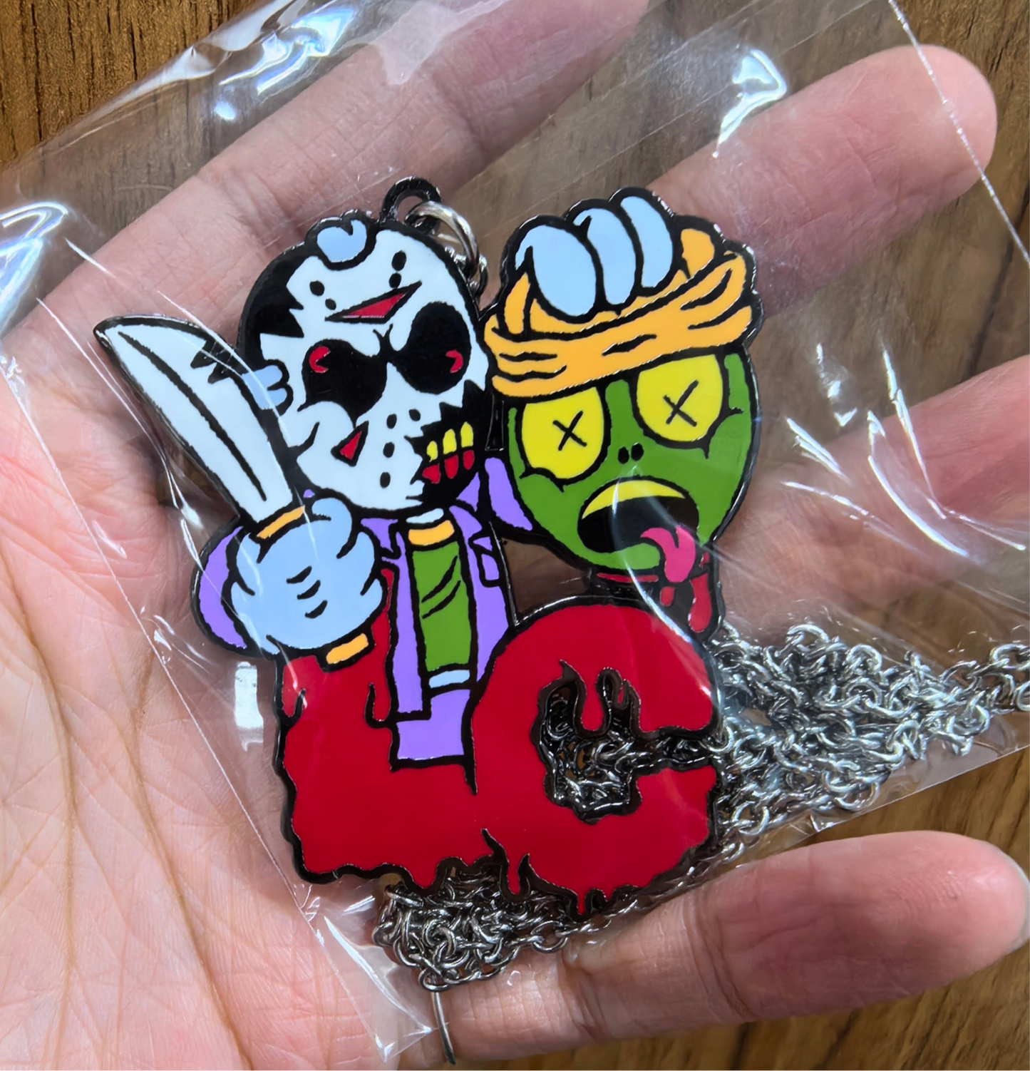ALIEN HEAD 13TH PENDANT W/CHAIN (in stock)