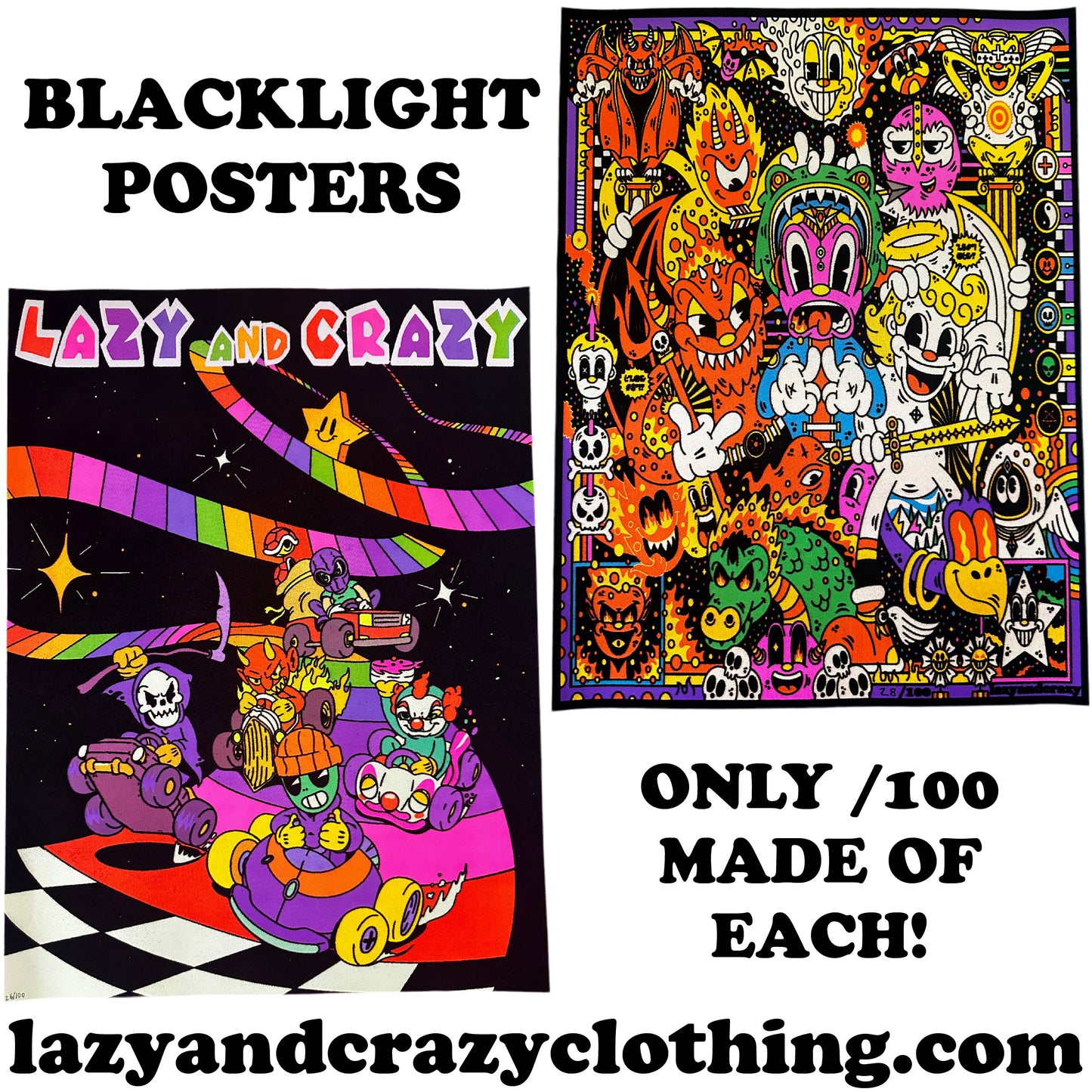 BLACKLIGHT POSTERS (please order separately)
