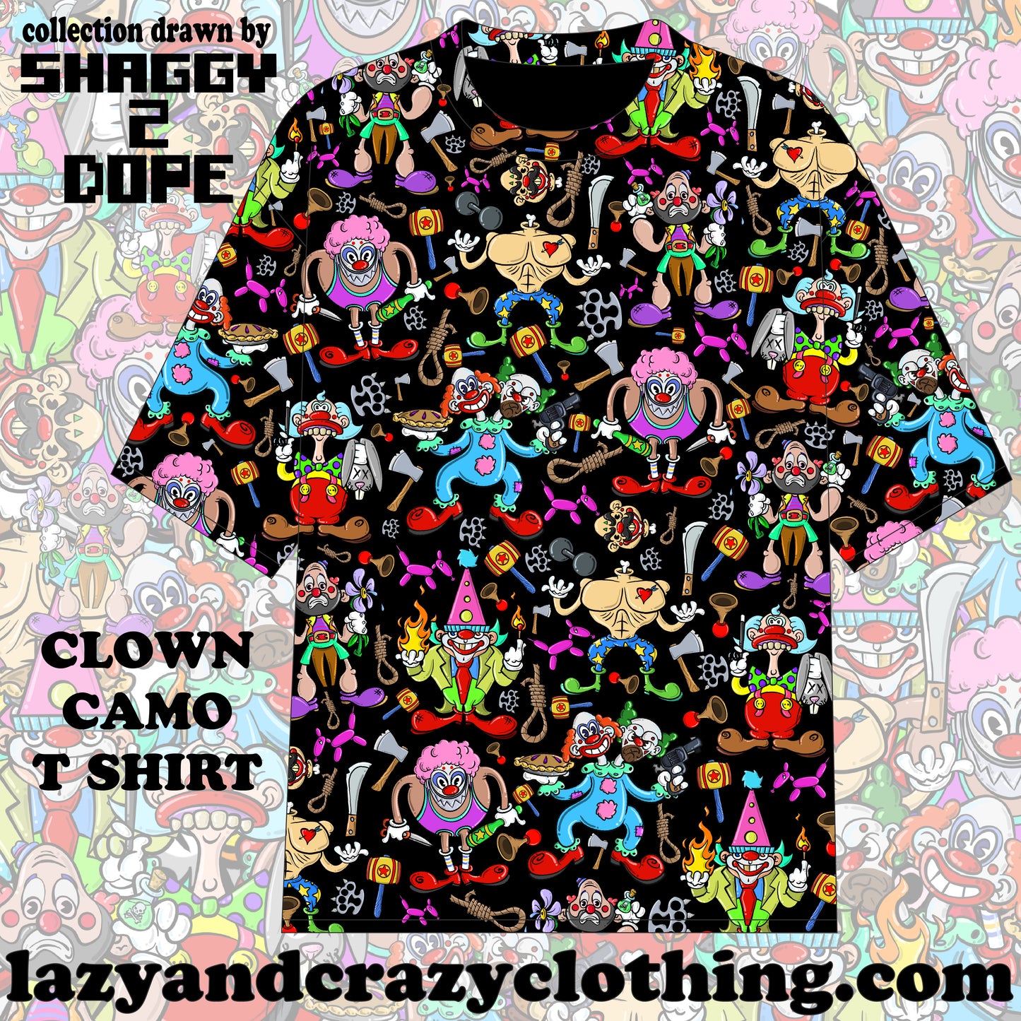 CLOWN CAMO T SHIT (pre order)