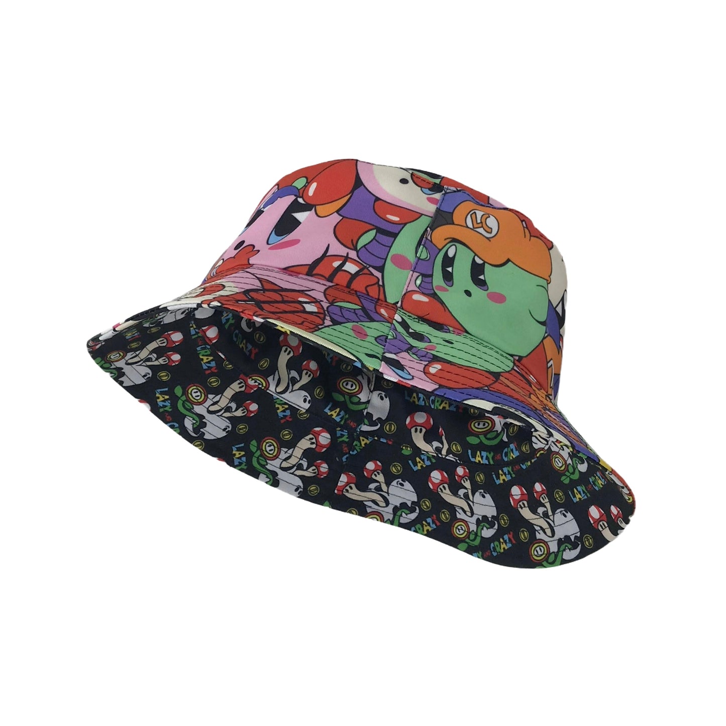 BUBBLEGUM BUCKET HAT REVERSIBLE (ready to ship)