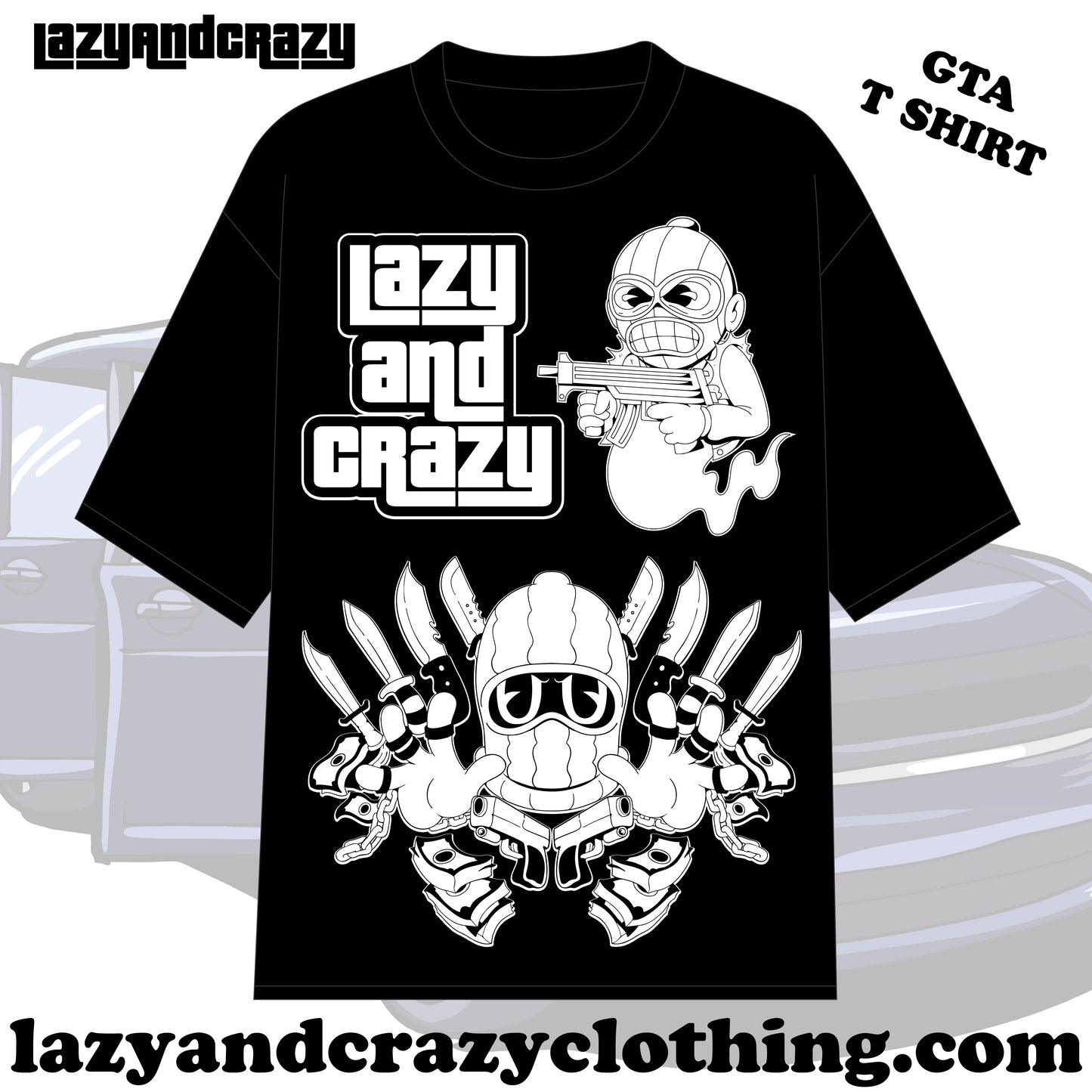 GTA SKI MASK T SHIRT (pre order)