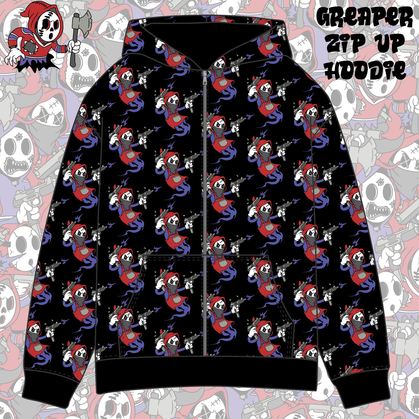 GREAPER ZIP UP HOODIE (pre order)