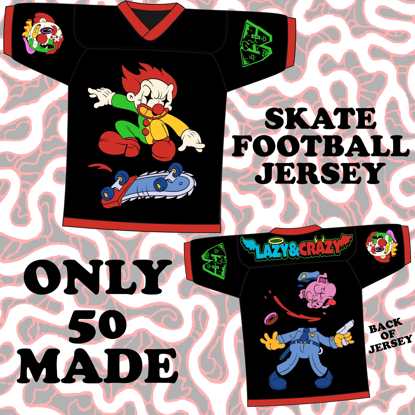 SKATE FOOTBALL JERSEY (pre order)