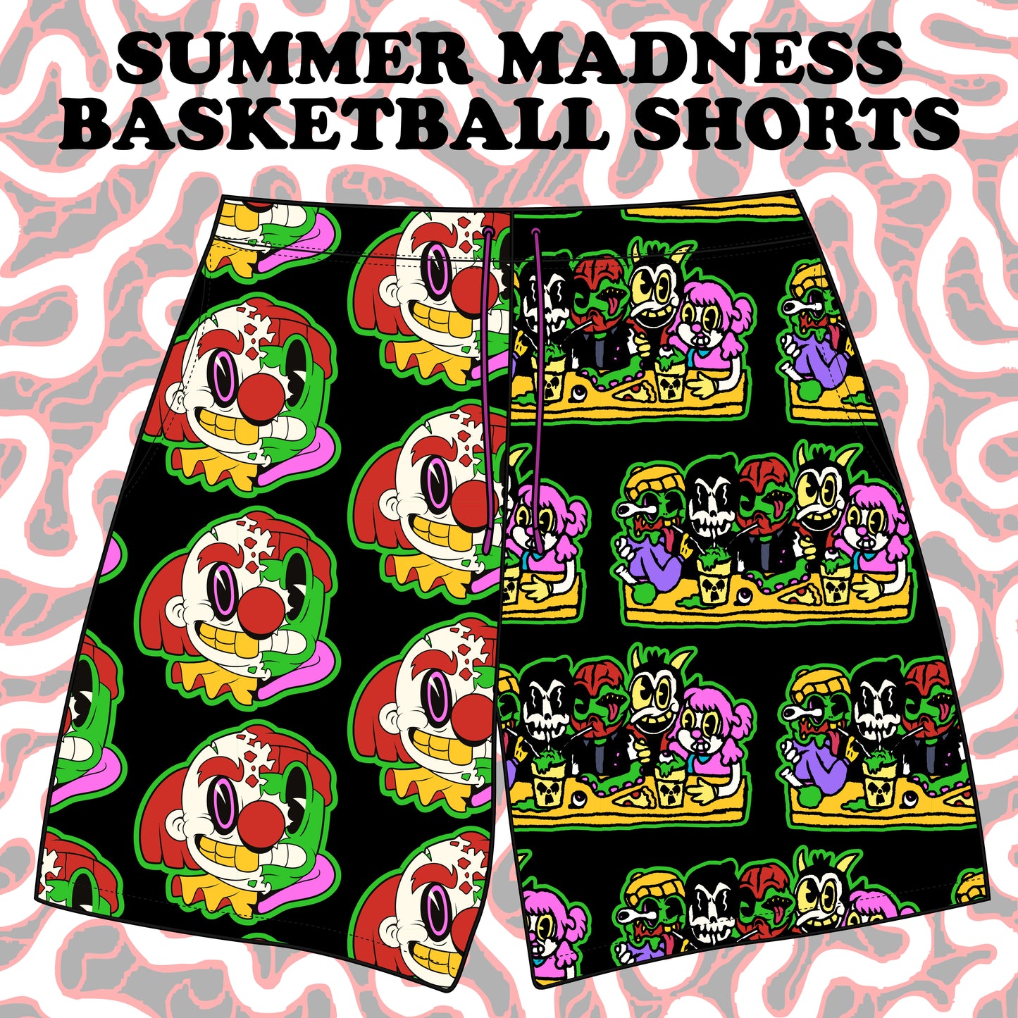 SUMMER MADNESS BASKETBALL SHORTS (pre order)