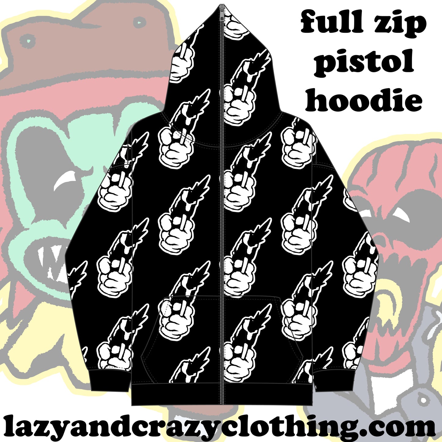 PISTOL FULL ZIP HOODIE (pre order)