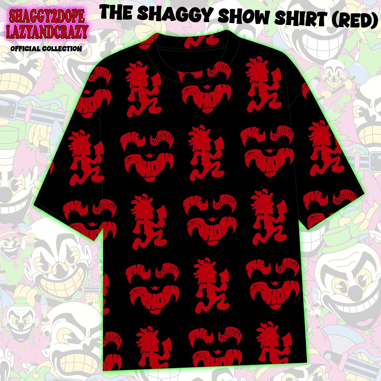 THE SHAGGY SHOW T SHIRT RED (pre order)