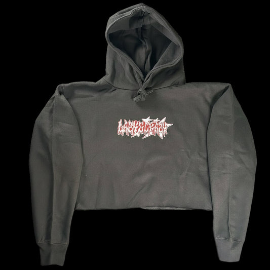 WOMENS CHAINSAW CROP HOODIE (ready to ship)