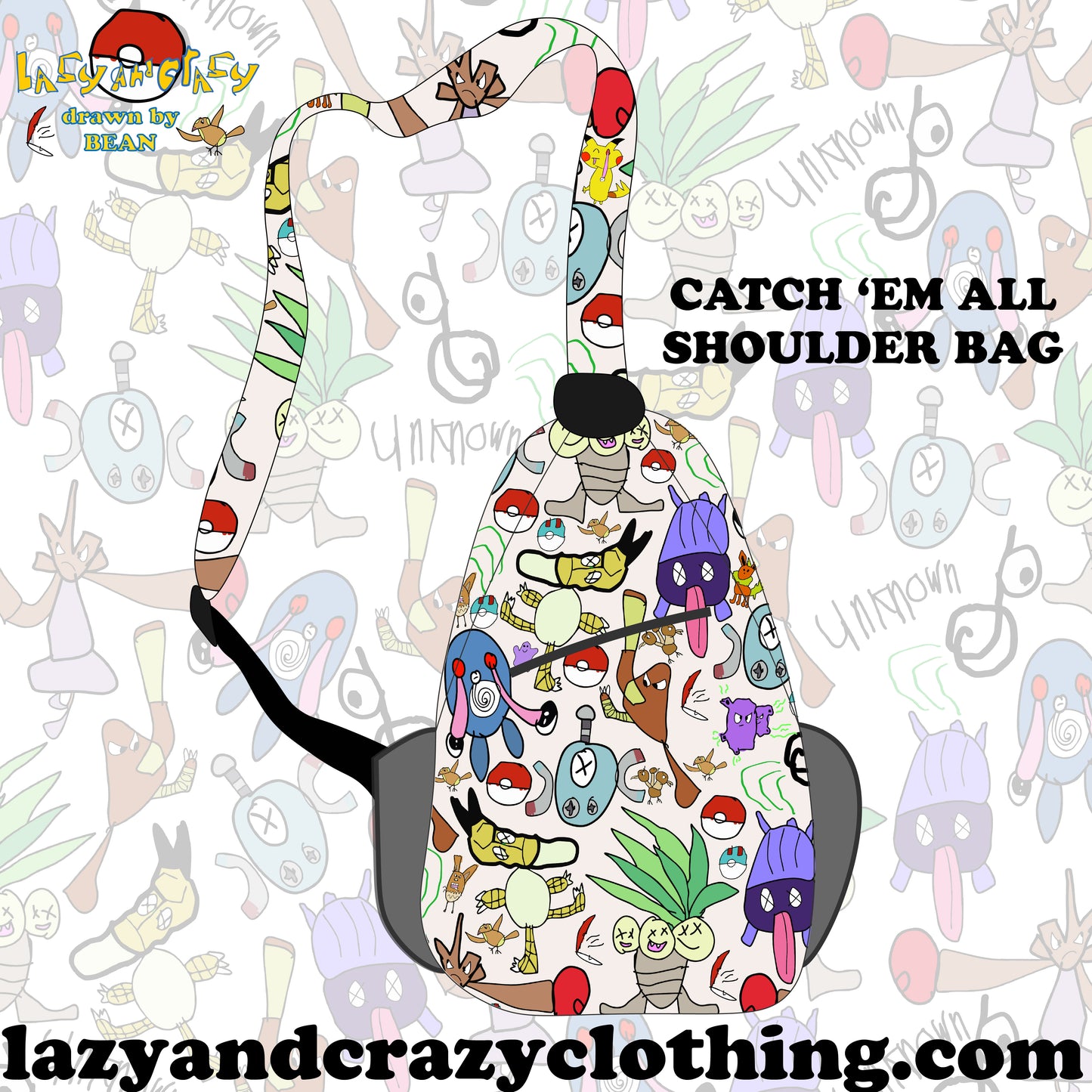 CATCH 'EM ALL SHOULDER BAG (pre order)