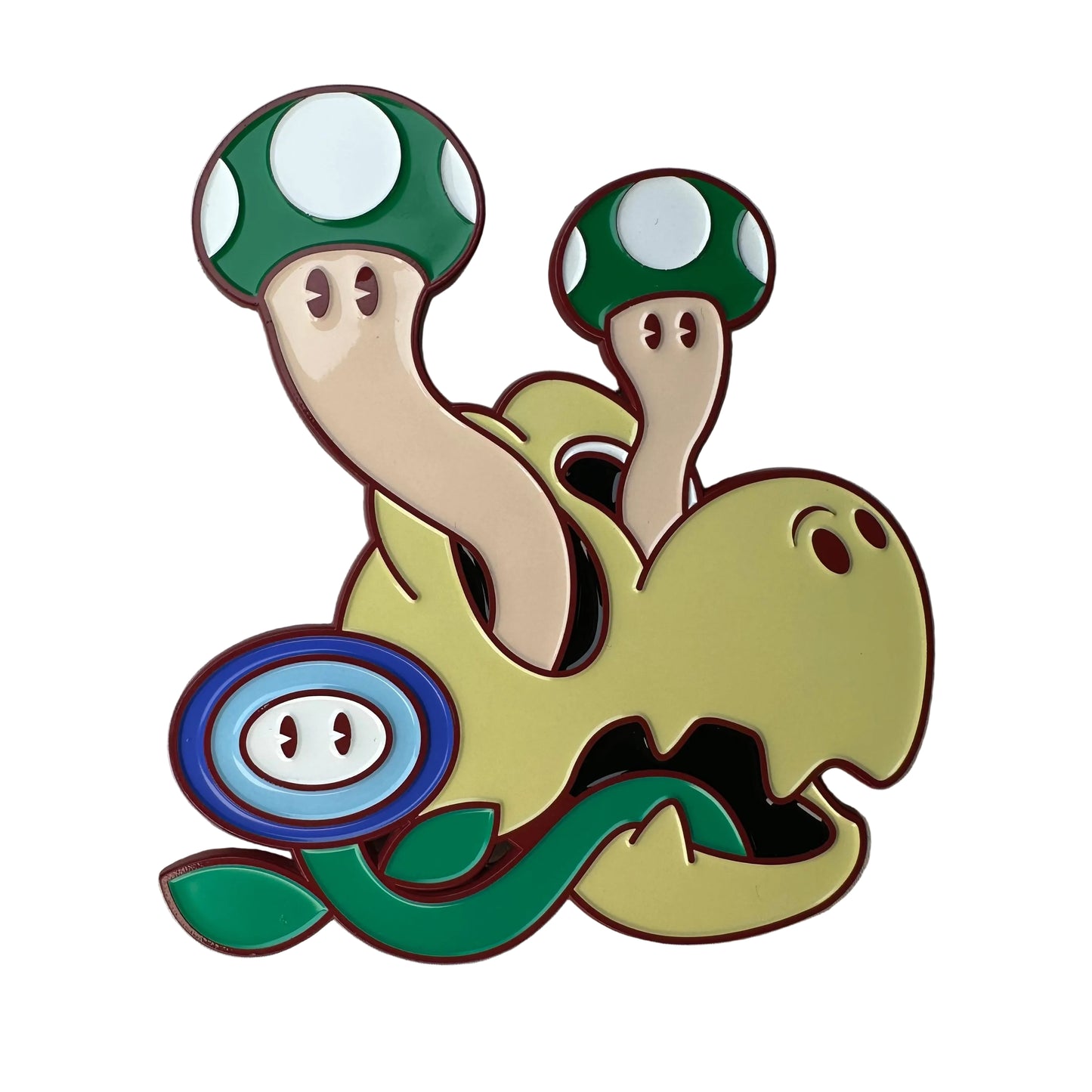 SHROOM SKULL 4” PIN (GLOW LE/50 RED LE/25)