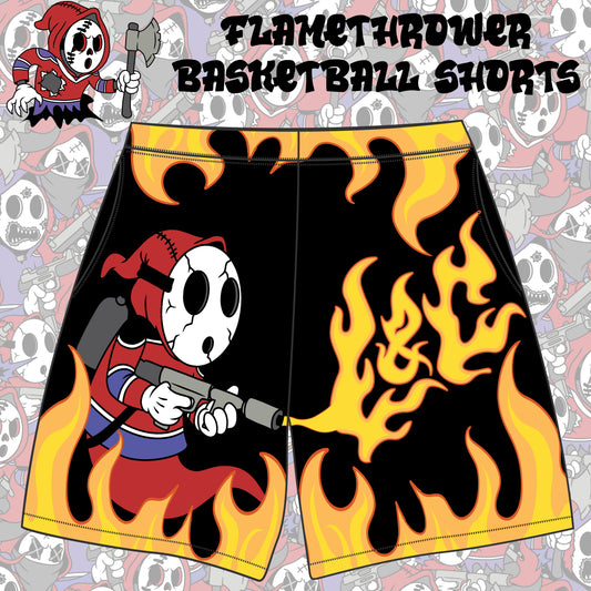 FLAMETHROWER BASKETBALL SHORTS (pre order)
