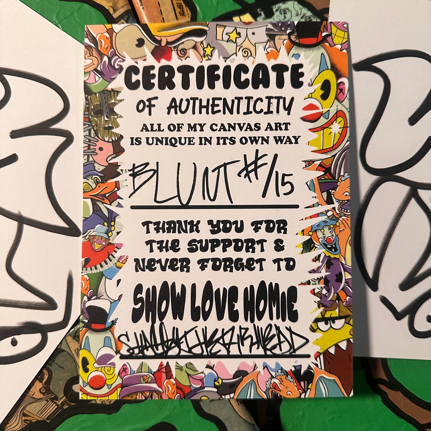 BLUNT GREAPER CANVAS PAINTING ONLY 17 MADE!!!!