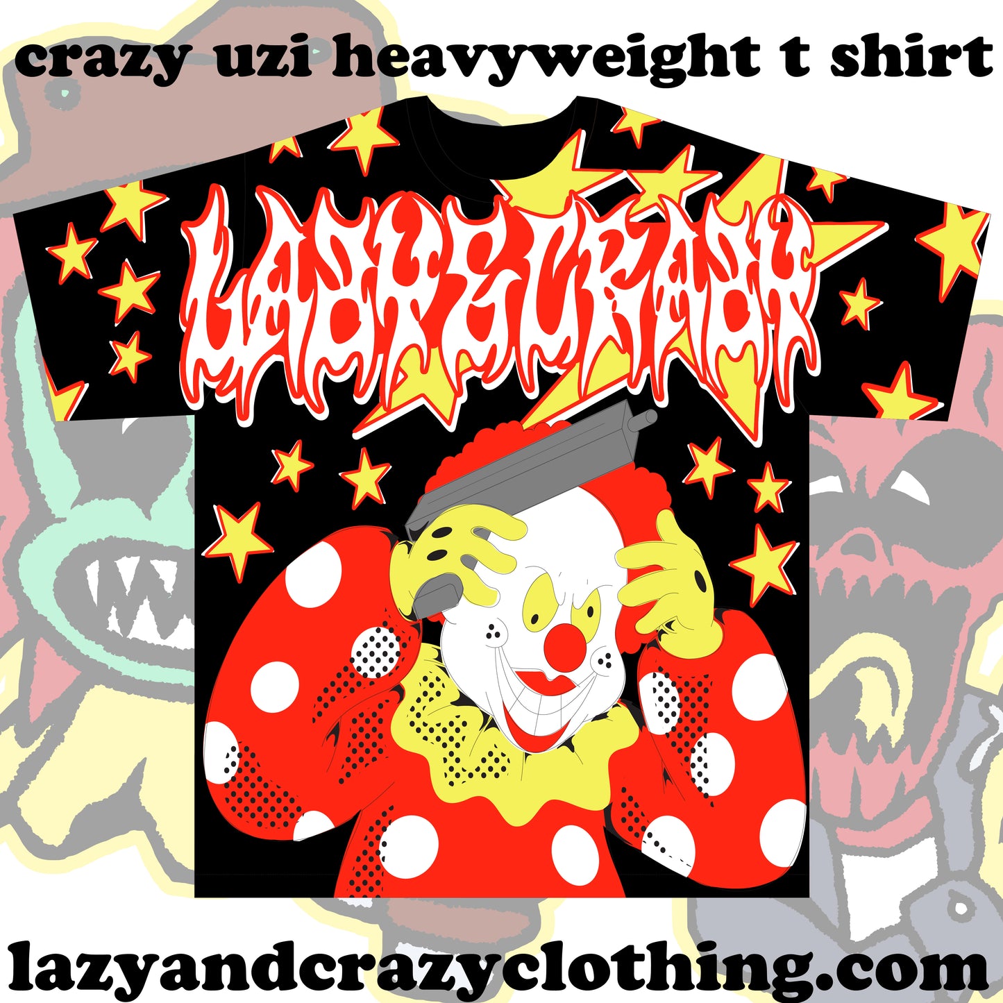CRAZY UZI HEAVYWEIGHT T SHIRT (pre order)