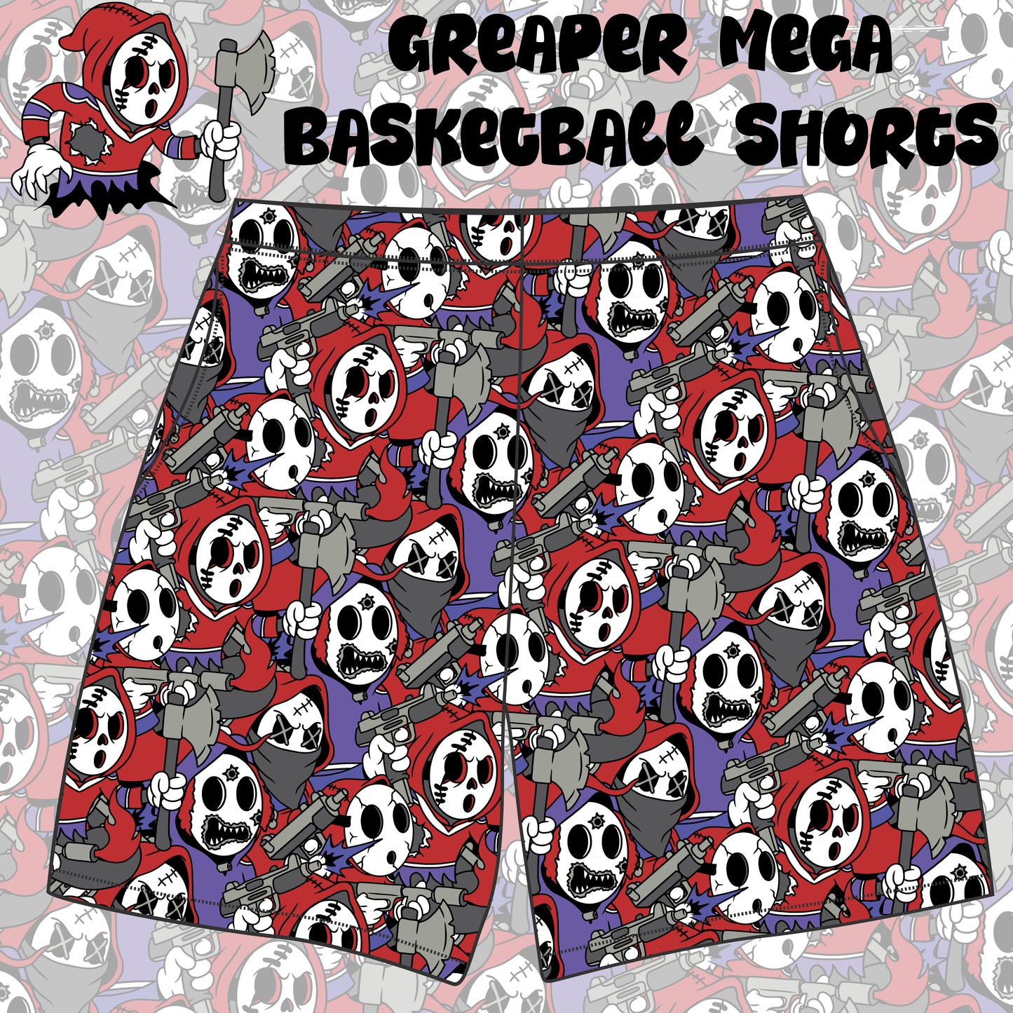 GREAPER MEGA BASKETBALL SHORTS (pre order)