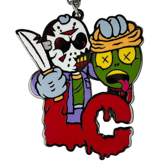 ALIEN HEAD 13TH PENDANT W/CHAIN (in stock)
