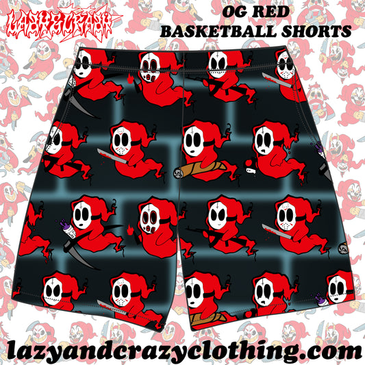 OG RED BASKETBALL SHORTS (pre order)
