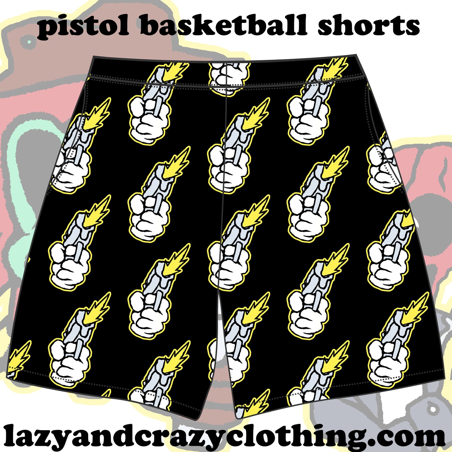 PISTOL BASKETBALL SHORTS (pre order)